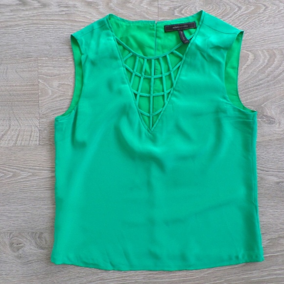 BCBGMAXAZRIA Women's Green Shirt - Picture 4 of 4